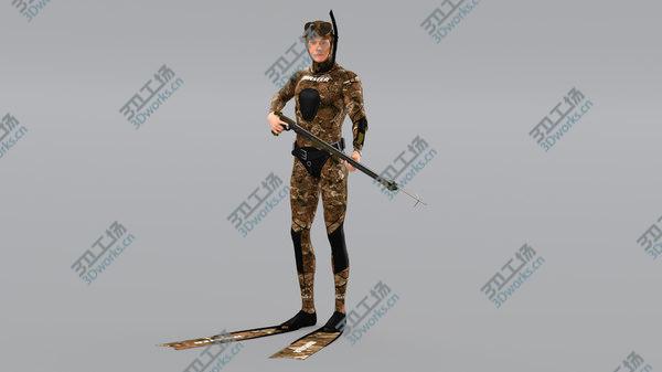 images/goods_img/20210312/3D Scuba Spearfisher Animated HQ/2.jpg